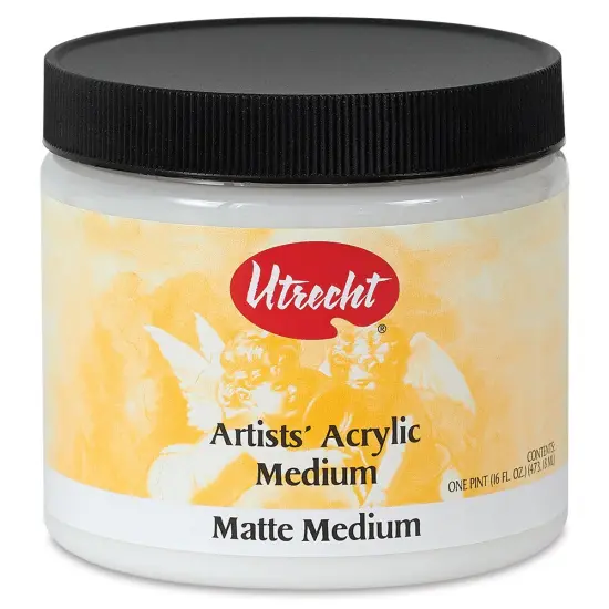 Utrecht Artists' Acrylic Fluid Medium - Matte Medium, 16 oz {2}