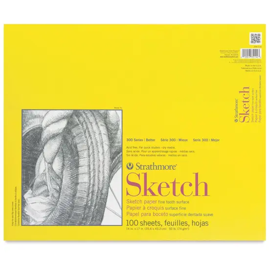 Strathmore 300 Series Sketch Pad - 14" x 17", 50 lb, 100 Sheets {2}