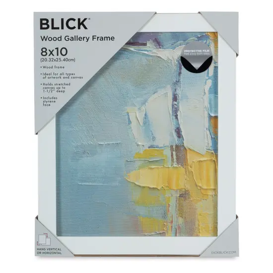 Blick Wood Gallery Frame - White, 8" x 10" {1}