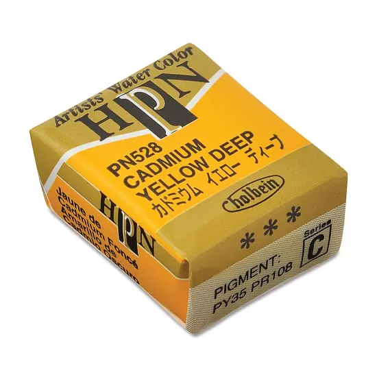 Holbein Artists' Watercolor Half Pan - Cadmium Yellow Deep {1}