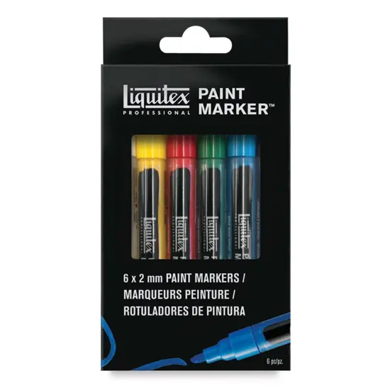 Liquitex Paint Markers - Classics, 2mm Tip, Set of 6 {1}