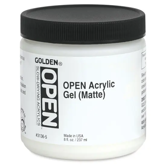 Golden Open Acrylic Gel Medium - Matte, 8 oz jar {2}