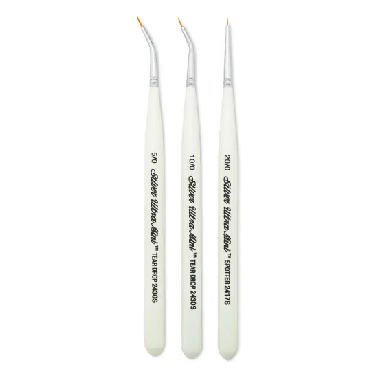 Silver Brush Ultra-Mini Brush Set - Tight Spot Brushes, Set of 3 {1}