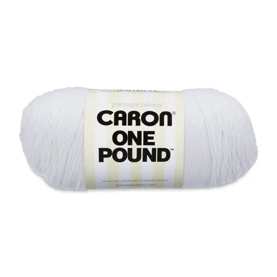 Caron One Pound Acrylic Yarn - 1 lb, 4-Ply, White {1}