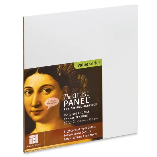 Ampersand Value Series Artist Panel - Textured, 12" x 12", 3/8" Profile {1}