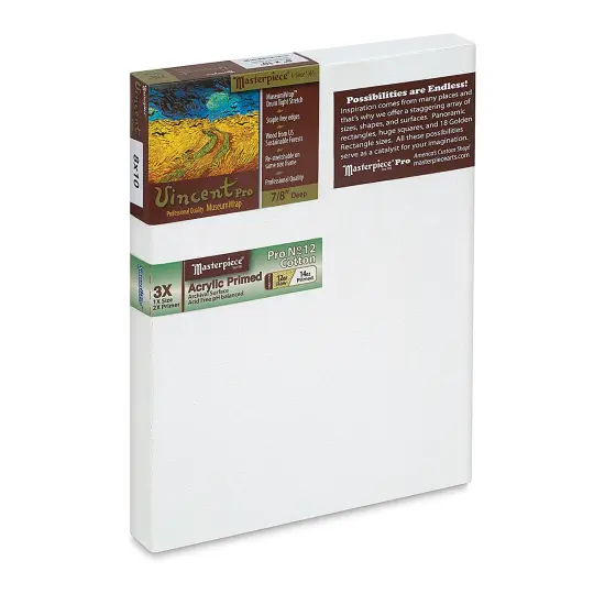 Masterpiece Vincent Pro Sausalito Cotton Canvas - 8" x 10", Acrylic Primed {2}