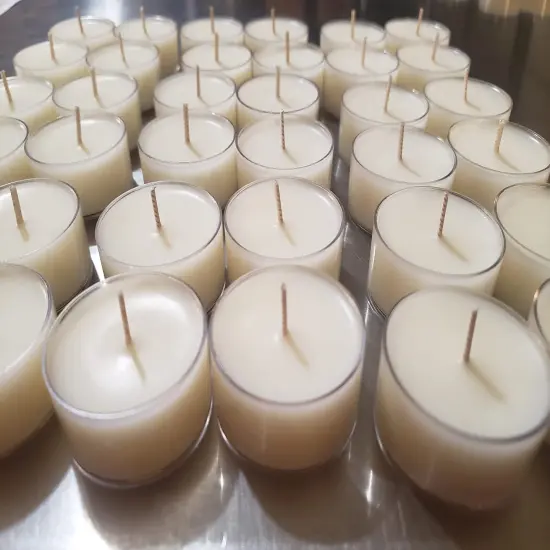 Vanilla Soy Tealights 6 Count Hand Poured with All Natural Soy Wax and Fragrant/ Essential Oils! {2}