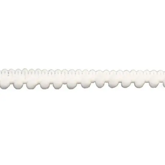 Belagio Pom Trim, 0.75" Wide, 25 Yards, White {1}