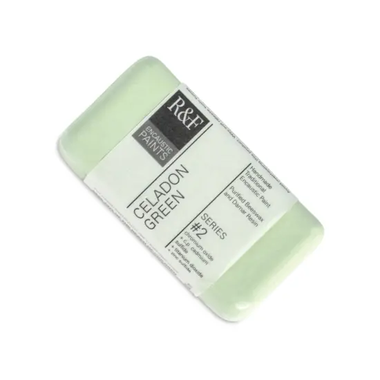 R&F Encaustic Paint Block - Celadon Green, 40 ml block {1}