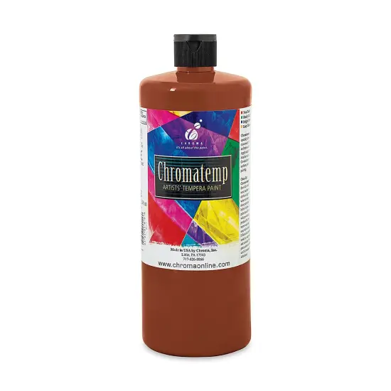 Chroma Chromatemp Artists' Tempera Paint - Brown, Quart {1}