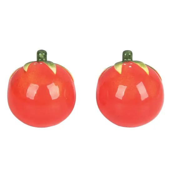 Red Tomato Salt & Pepper Shakers Set of 2 Spring Summer Dining Decor {3}