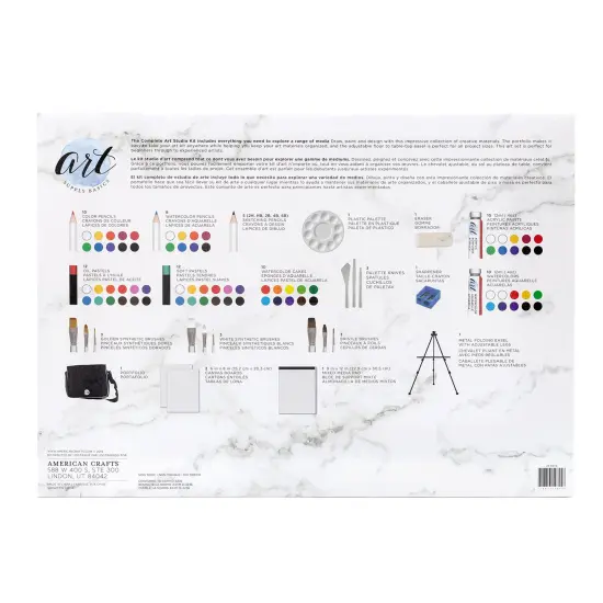 American Crafts 354845 Art Supply Basics Studio Kit - Pack of 97 {3}