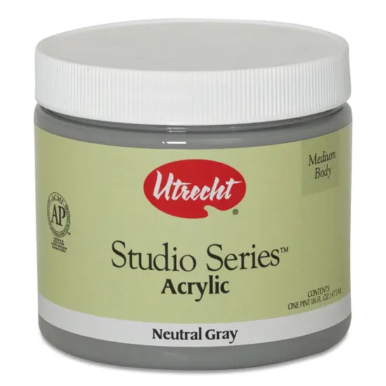 Utrecht Studio Series Acrylic Paint - Neutral Gray, Pint {1}
