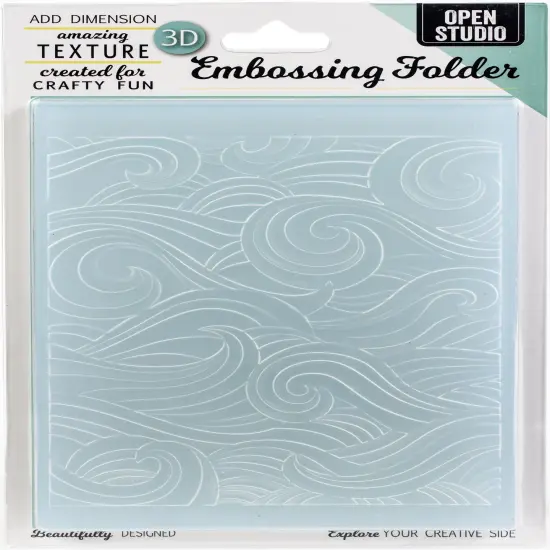 Memory Box 3D Embossing Folder 4.5"X5.75"-Waves {1}