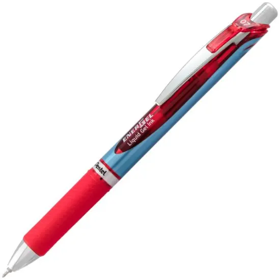 EnerGel RTX Retractable Liquid Gel Pen, (0.7mm) Needle Tip, Medium Line, Red Ink {1}