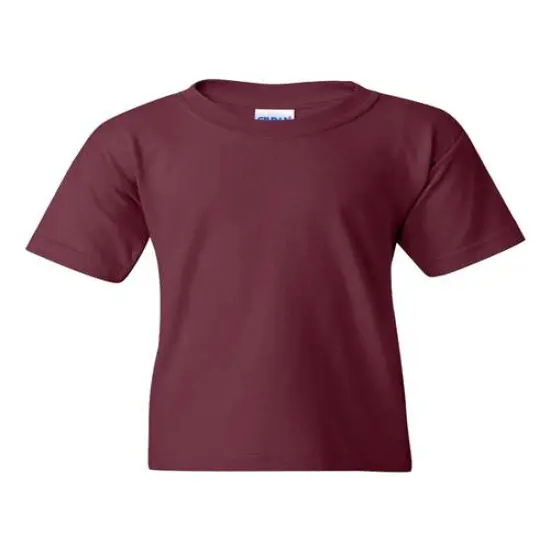Gildan&reg; Heavy Cotton Youth Crewneck Short Sleeve T-Shirt - 5000B Maroon {1}