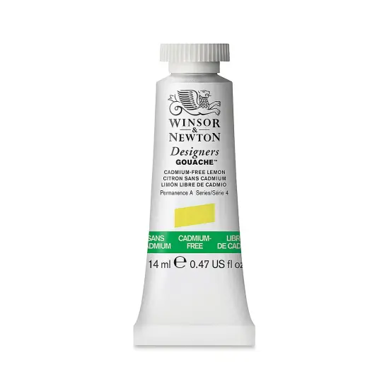 Winsor & Newton Designers Gouache - Cadmium-Free Lemon Yellow, 14 ml tube {1}