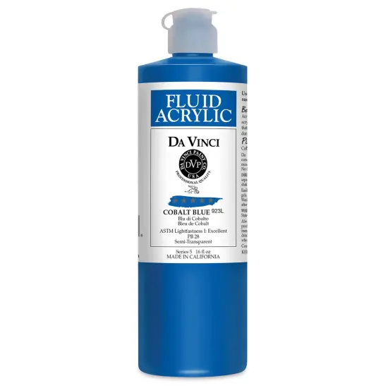 Da Vinci Fluid Acrylics - Cobalt Blue, 16 oz bottle {1}