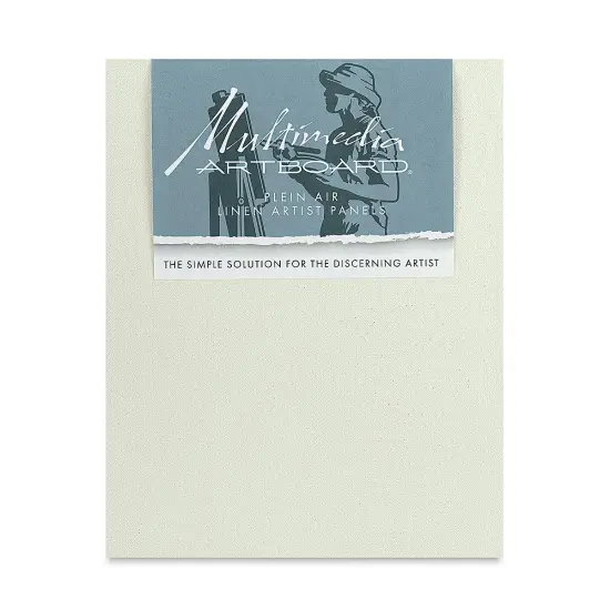 Multimedia Artboard Plein Air Acrylic Primed Linen Artist Panel - 8" x 10", 109 DP, Pkg of 3 {1}