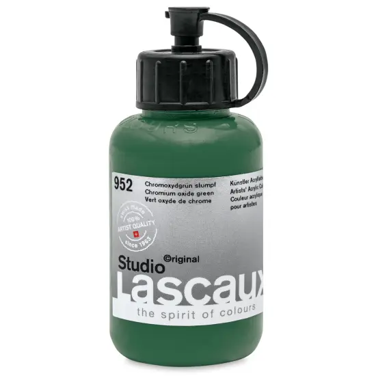 Lascaux Studio Acrylics - Chromium Oxide Green, 85 ml bottle {1}