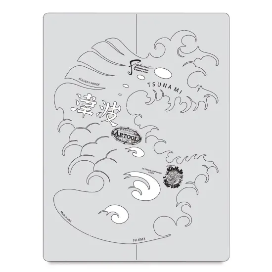 Iwata Artool Freehand Template - Kanji Master Tsunami Wave {2}