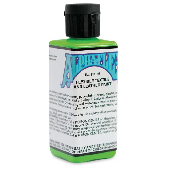 Alpha6 AlphaFlex Textile and Leather Paint - Electroshock Green, 147 ml, Bottle {1}