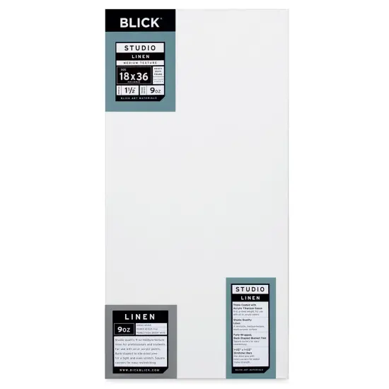Blick Studio Linen Stretched Canvas - 18" x 36", Gallery 1-1/2" Profile {1}
