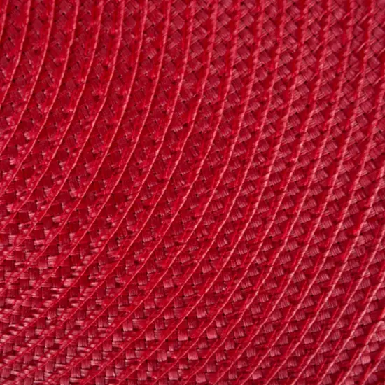 PLACEMAT ROUND WOVEN RED Set of 6 {3}