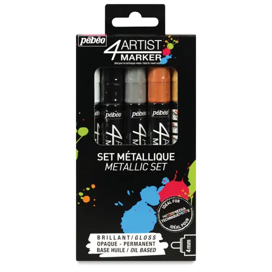 Pebeo 4Artist Marker - Metallics, Set of 5, 4 mm {2}