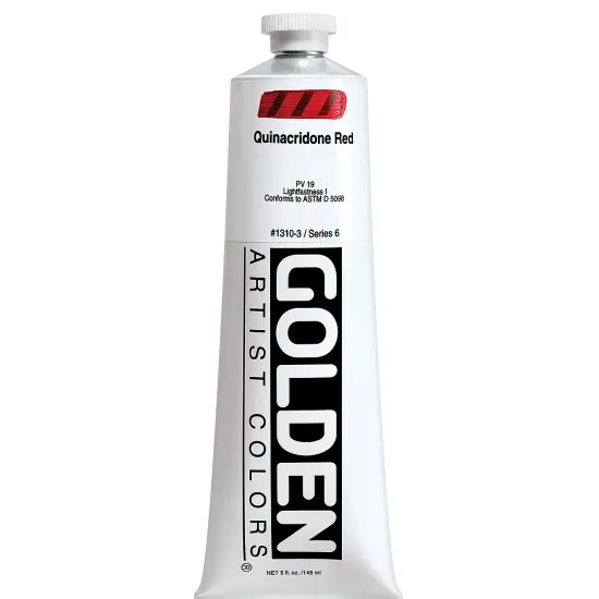 Golden Heavy Body Artist Acrylics - Quinacridone Red, 5 oz tube {2}
