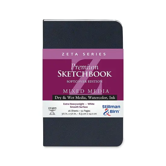 Stillman & Birn Zeta Series Softcover Sketchbook - 5-1/2" x 3-1/2", Portrait {1}