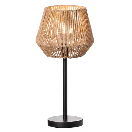 Creative Paper Rope Lamp with Plug in Cord On/Off Switch for Bedroom, Living, Playroom and Entryway, Natural {1}