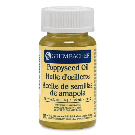 Grumbacher Poppyseed Oil - 2.5 oz, Bottle {2}
