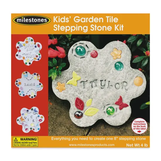 Milestones Kids&rsquo; Garden Tile Stepping Stone Kit {1}