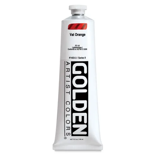 Golden Heavy Body Artist Acrylics - Vat Orange, 5 oz tube {1}