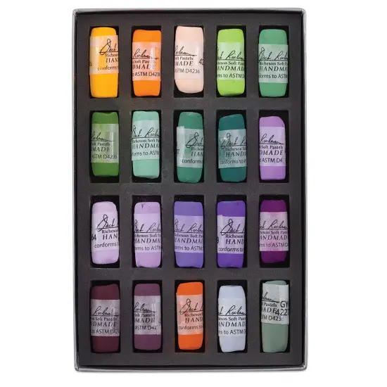 Richeson Soft Handrolled Pastels - Color Wheel, Secondary, Set of 20 {1}