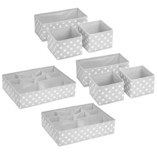 mDesign Fabric Nursery Divided Drawer Storage Bin {5}