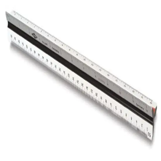 Alvin Professional Triangular Scale - , 12", White, Engineering {1}