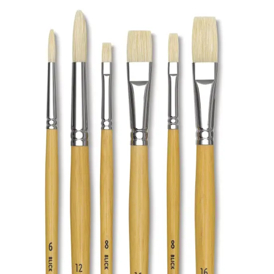Blick Academic White Bristle Combination Set - Large, Set of 6 {1}