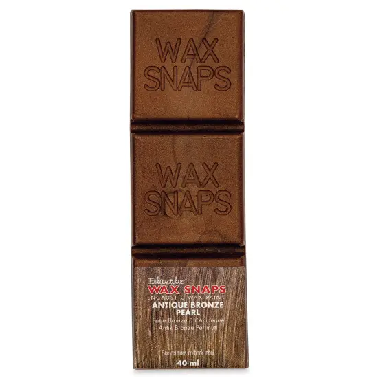 Enkaustikos Wax Snaps Encaustic Paints - Antique Bronze Pearl, 40 ml cake {1}