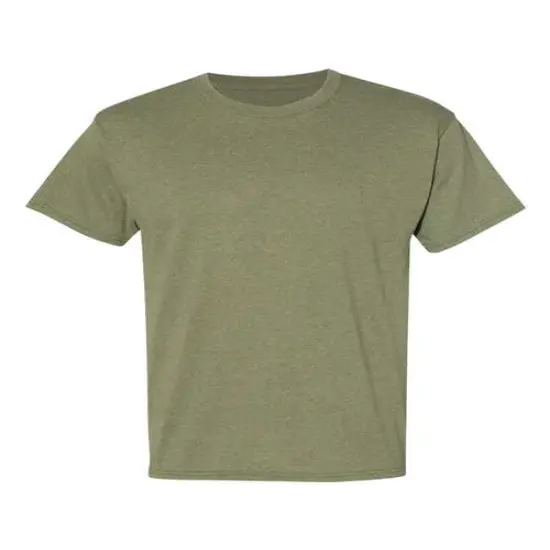Hanes&reg; Ecosmart Crewneck Short Sleeve T-Shirt Heather Green {1}