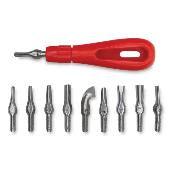 Essdee Lino Cutter Handle with 10 Blades {1}