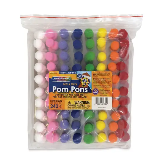 Creativity Street Peel & Stick Pom Pons - Pkg of 240 {1}