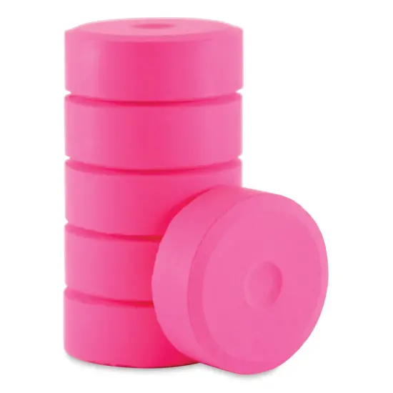 Richeson Tempera Cakes - Fluorescent Pink, Pkg of 6, Small Cakes {1}