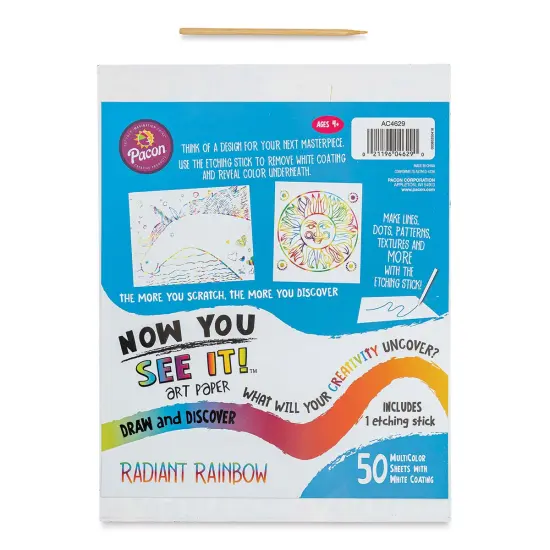 Now You See It Scratch and Reveal Art Paper - Radiant Rainbow, Pkg of 50 Sheets {1}