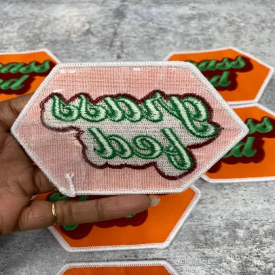 Patch Party Club &ldquo;Grassfed&rdquo; Iron-On Embroidered Patch, Size 3&rdquo; {2}