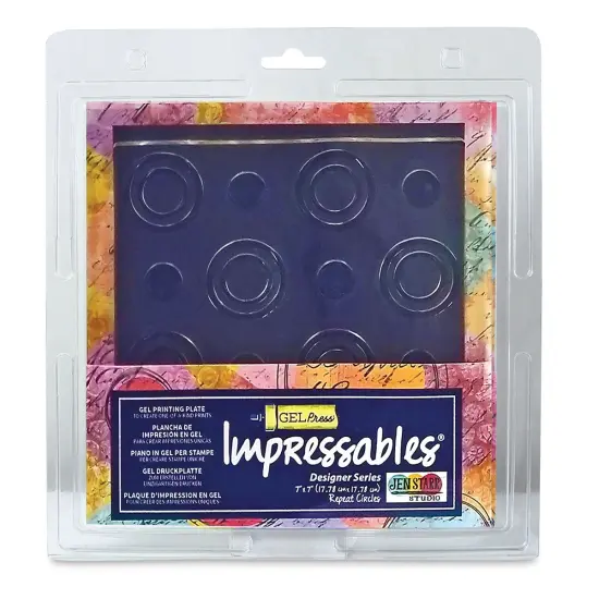 Gel Press Impressables - Repeat Circles, 7" x 7" {1}