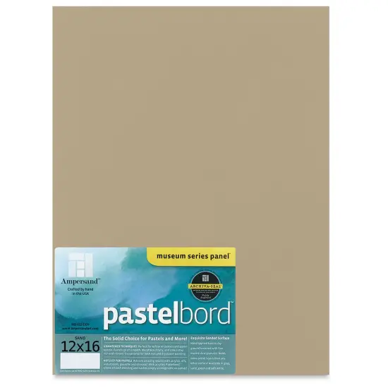 Ampersand Pastelbord Panel - 12" x 16", 1/8" Profile, Sand {1}