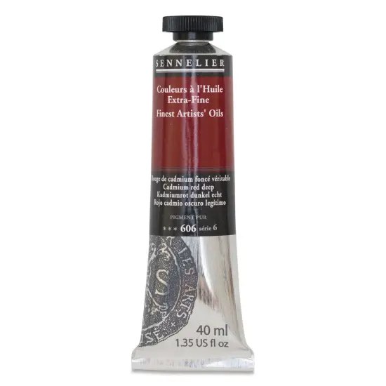 Sennelier Artists' Extra Fine Oil Paint - Cadmium Red Deep, 40 ml tube {1}