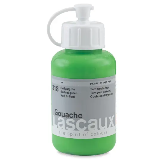 Lascaux Acrylic Gouache - Brilliant Green, 85 ml bottle {1}